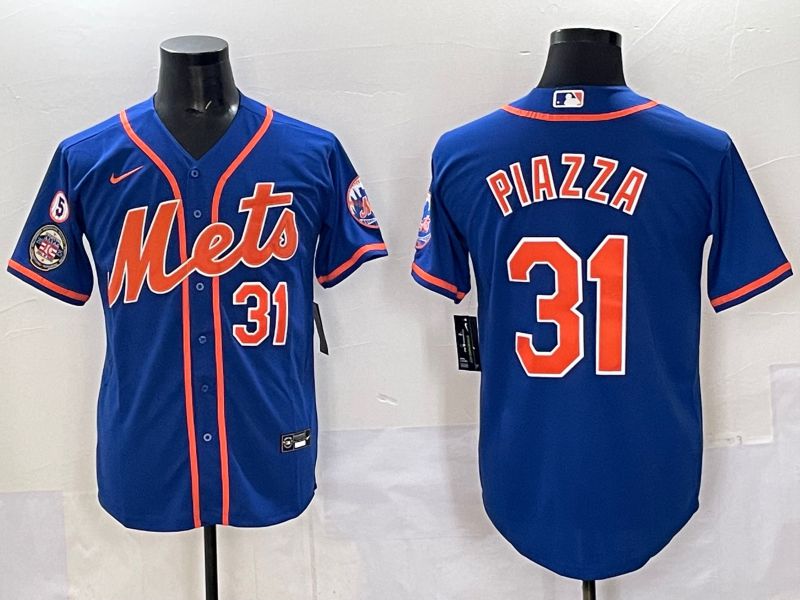 Men 2025 New York Mets #31 Piazza Blue Game Nike MLB Jersey style 03->new york mets->MLB Jersey